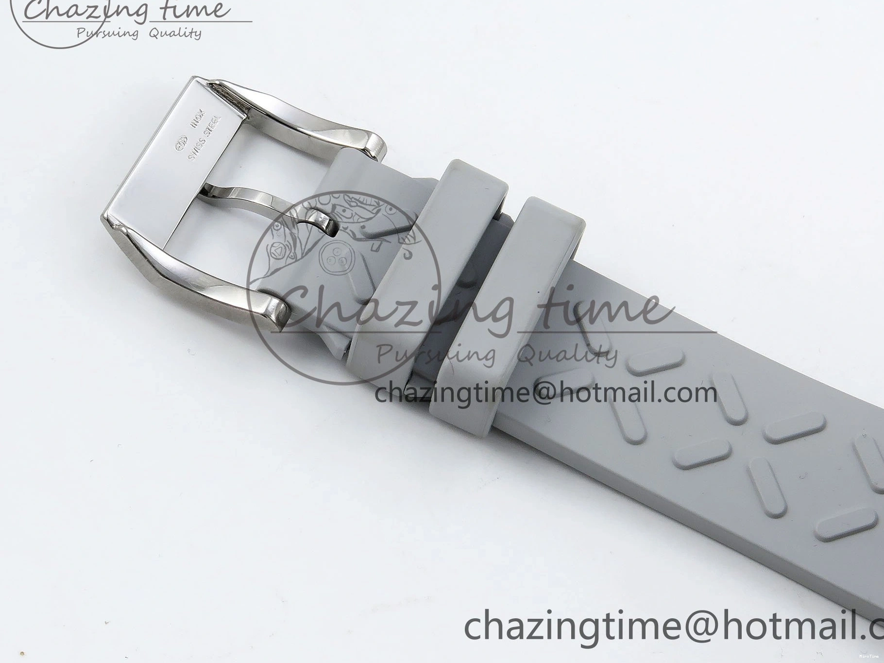 MIROTIME 0502 Portuguese Chrono IW3716 Z+F 1:1 Best Edition White Dial on Gray Rubber Strap A WrinkleFree 7014